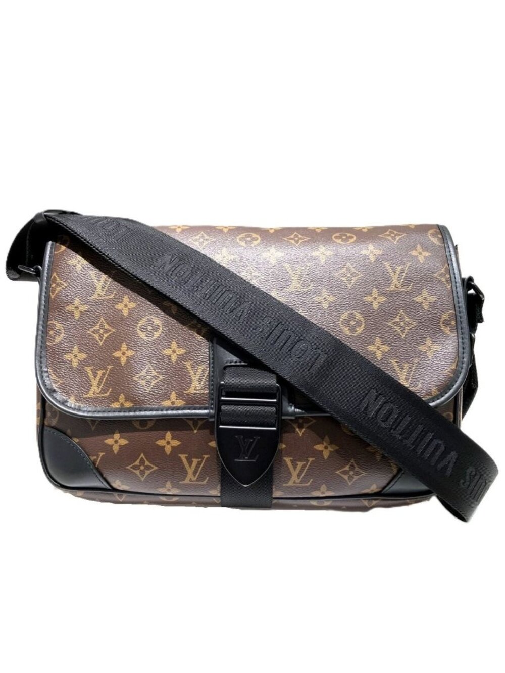 Louis Vuitton Archie Messenger Monogram Macassar Shoulder Bag Canvas